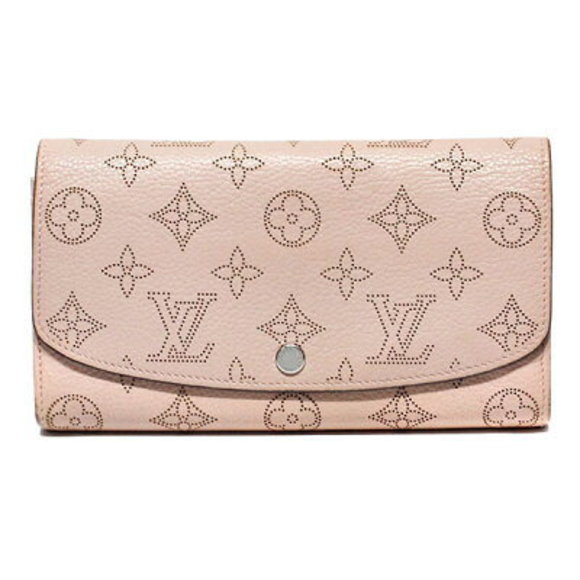 Louis Vuitton Pink Wallet calfskin Magnolia Portefeuille Bifold Iris Mahina - Picture 1 of 4